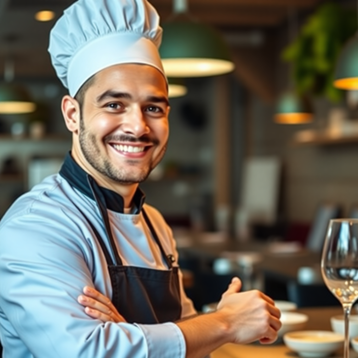 Chef in a Michelin-starred restaurant