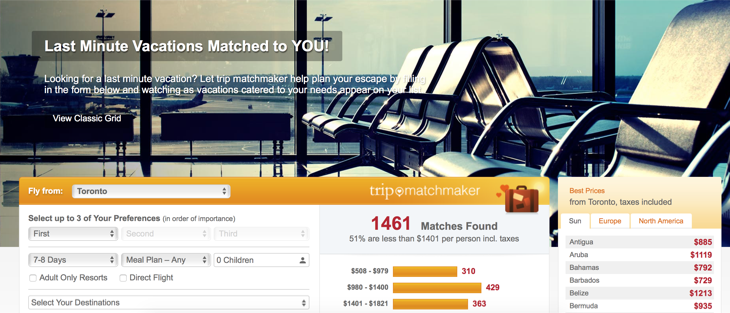 Plan Your Next Vacation With Tripcentral.ca - The Perfect Trip Matchmaker Tool!