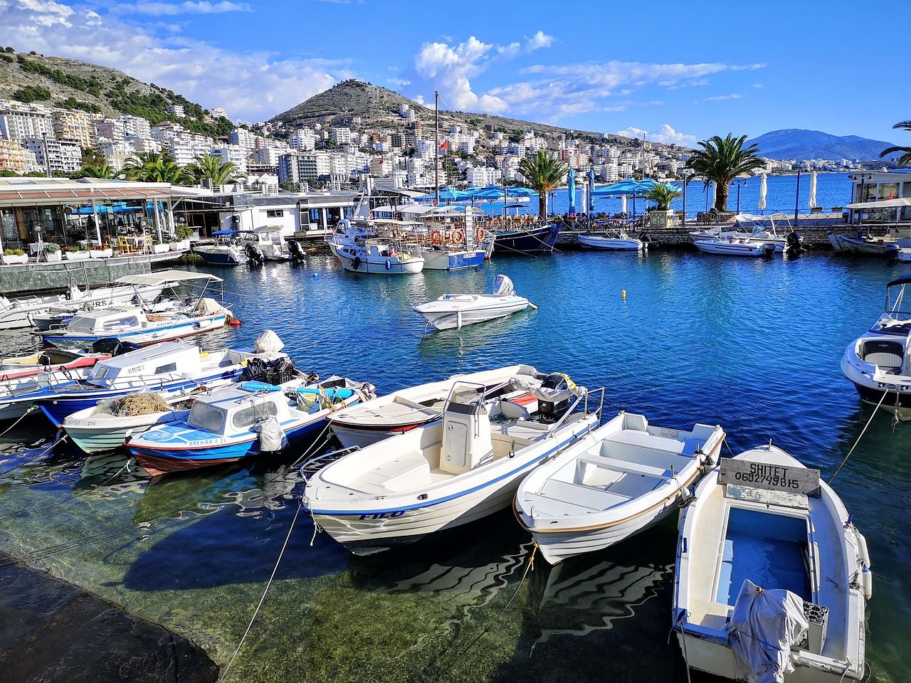 Boats in Saranda, Albania