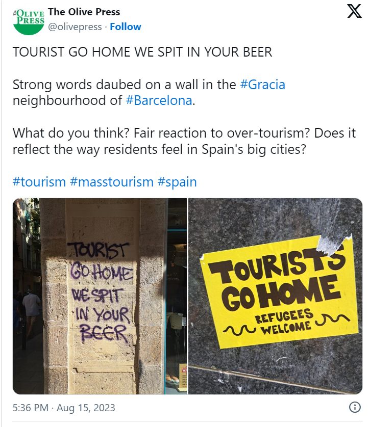 Barcelona residents fighting overtourism