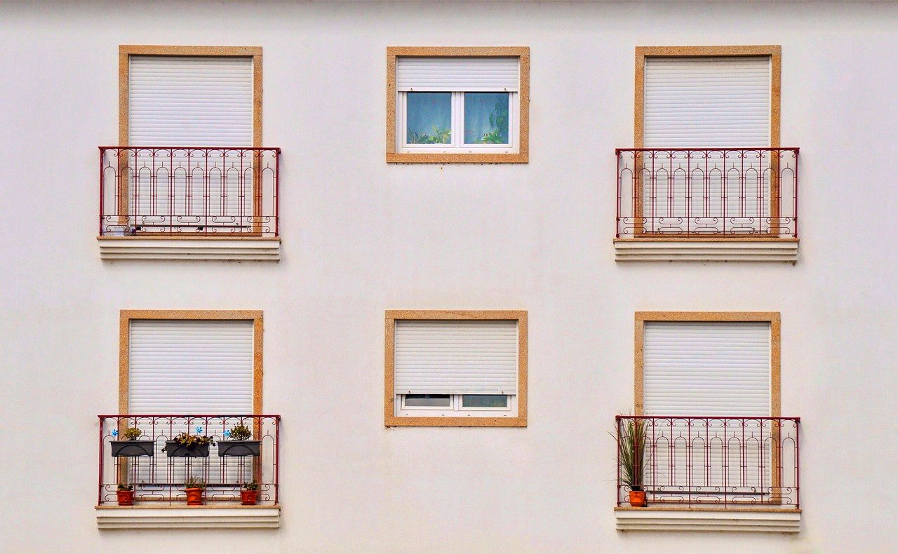 Apartment balconies in Barcelona, Spain