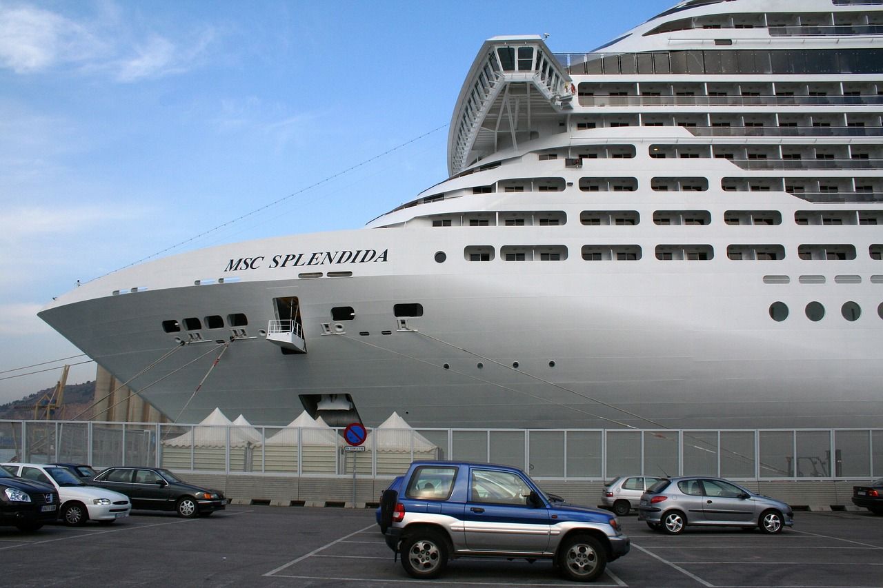Cruise ship in Barcelona's port