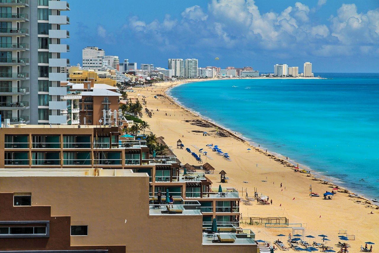 Officials warn tourists to be cautious at the beach in Cancun, Mexico