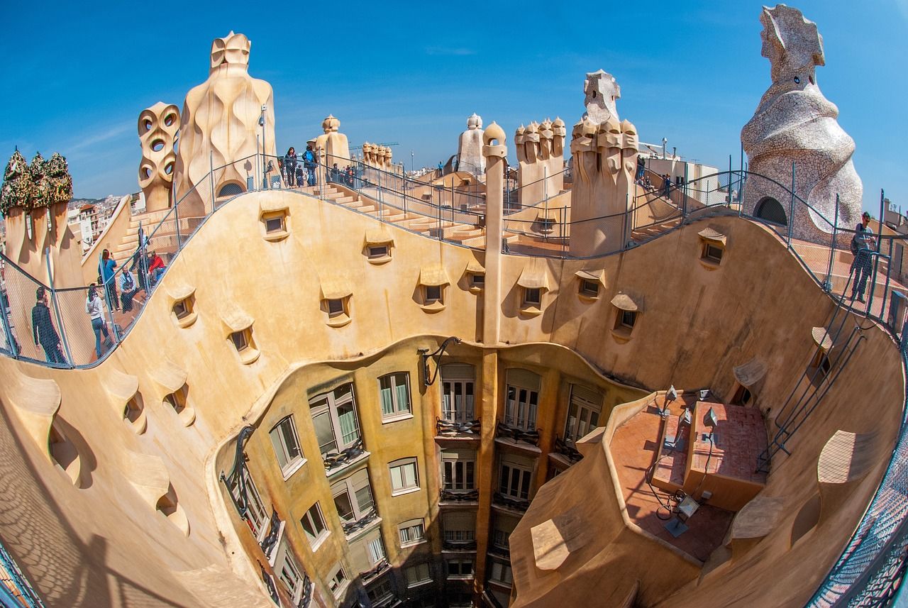 Casa Mila by Antoni Gaudi, Barcelona, Spain