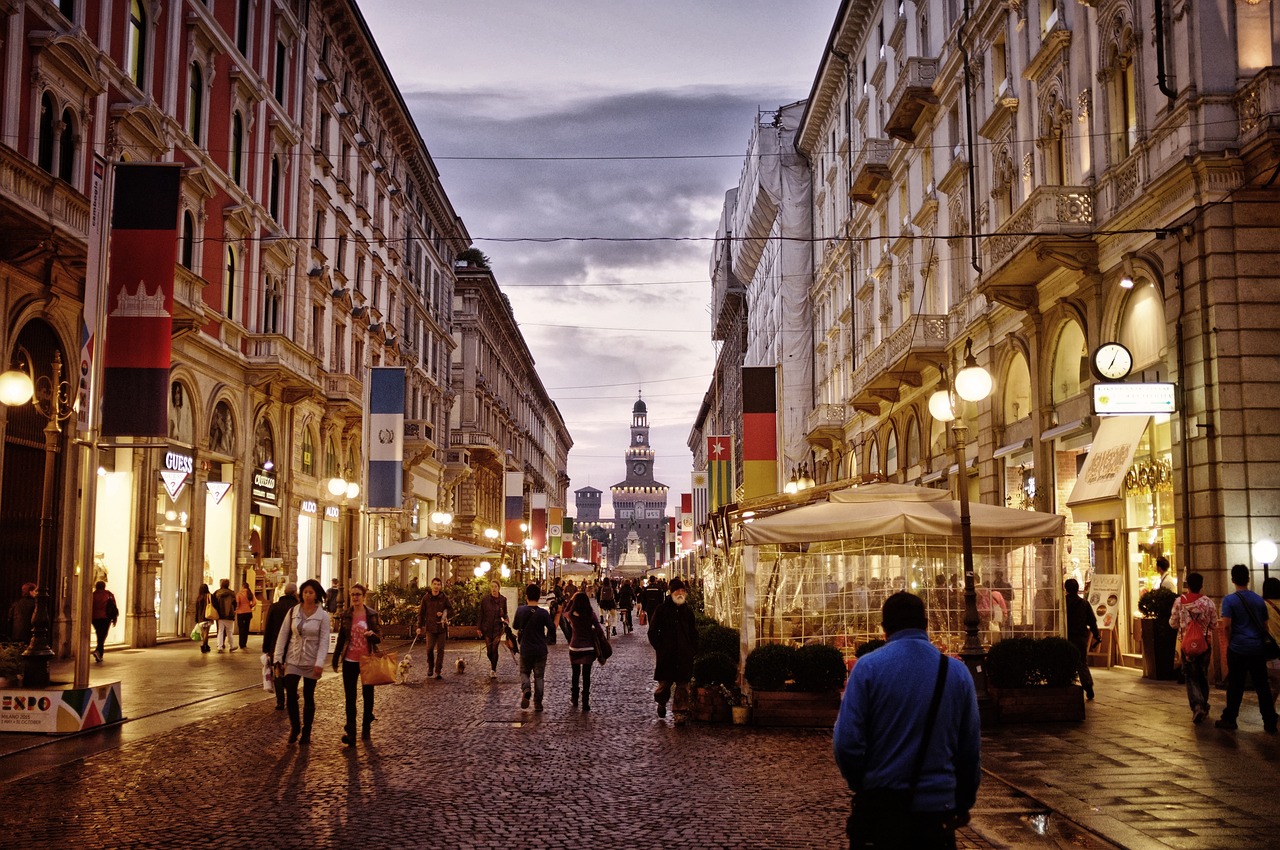 Milan, Italy in winter