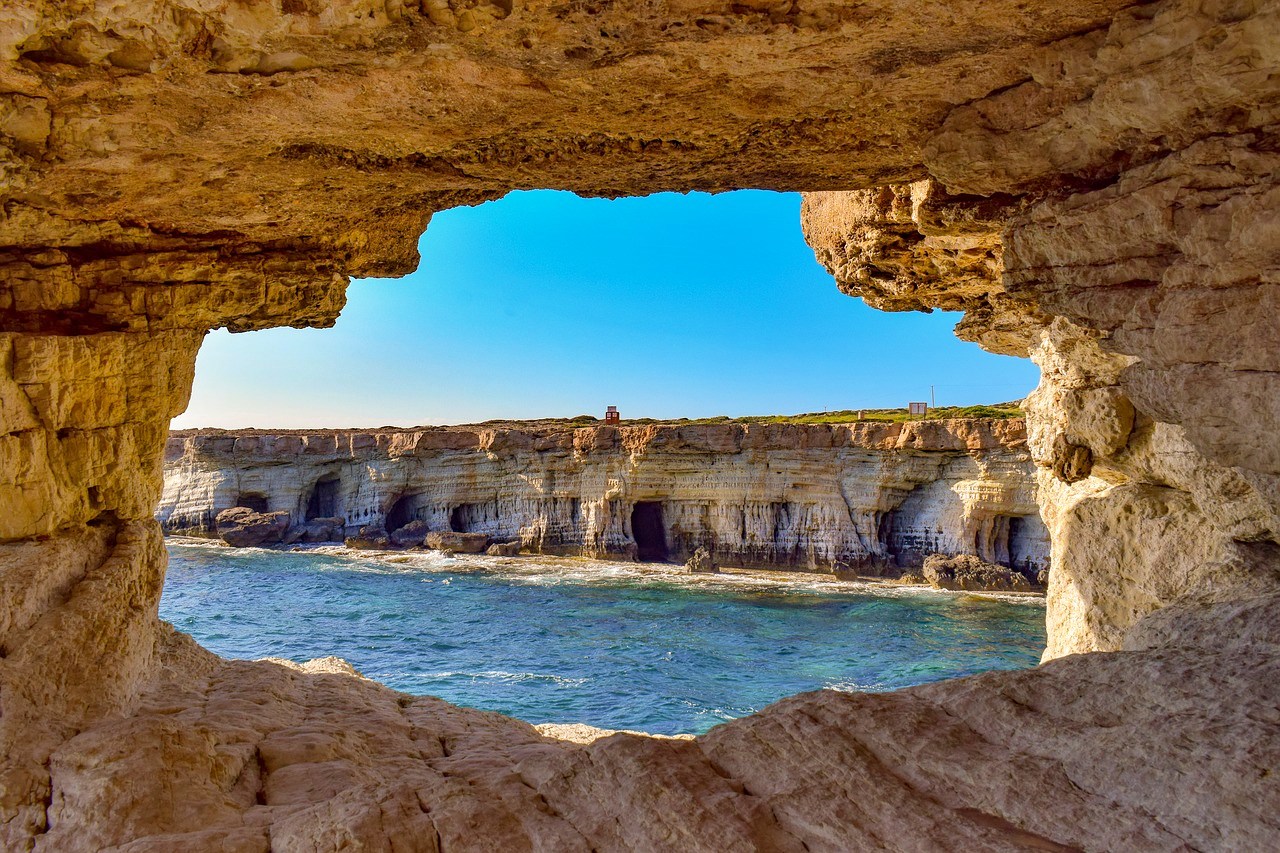 Sea caves in Cyprus