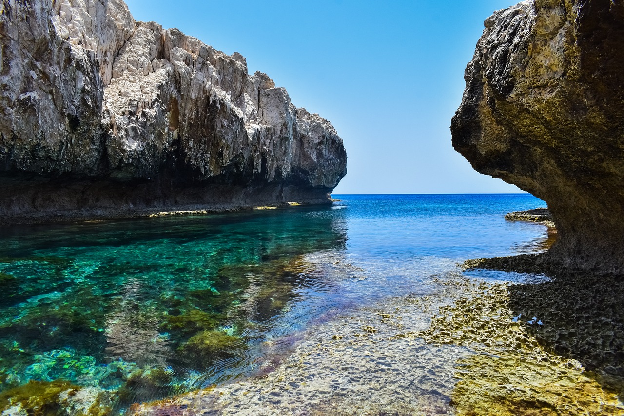 Rocky cove in Cyprus