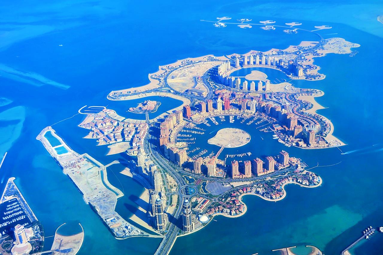 Artificial island in Doha, Qatar