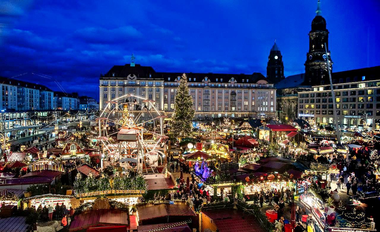 Christmas lights in Dresden, Germany