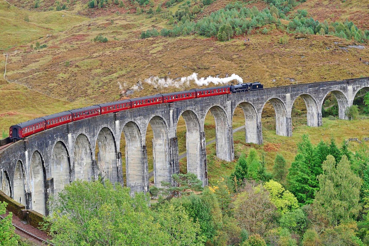 Glenfinnan Viaduct in Scotland - Hogwarts Express