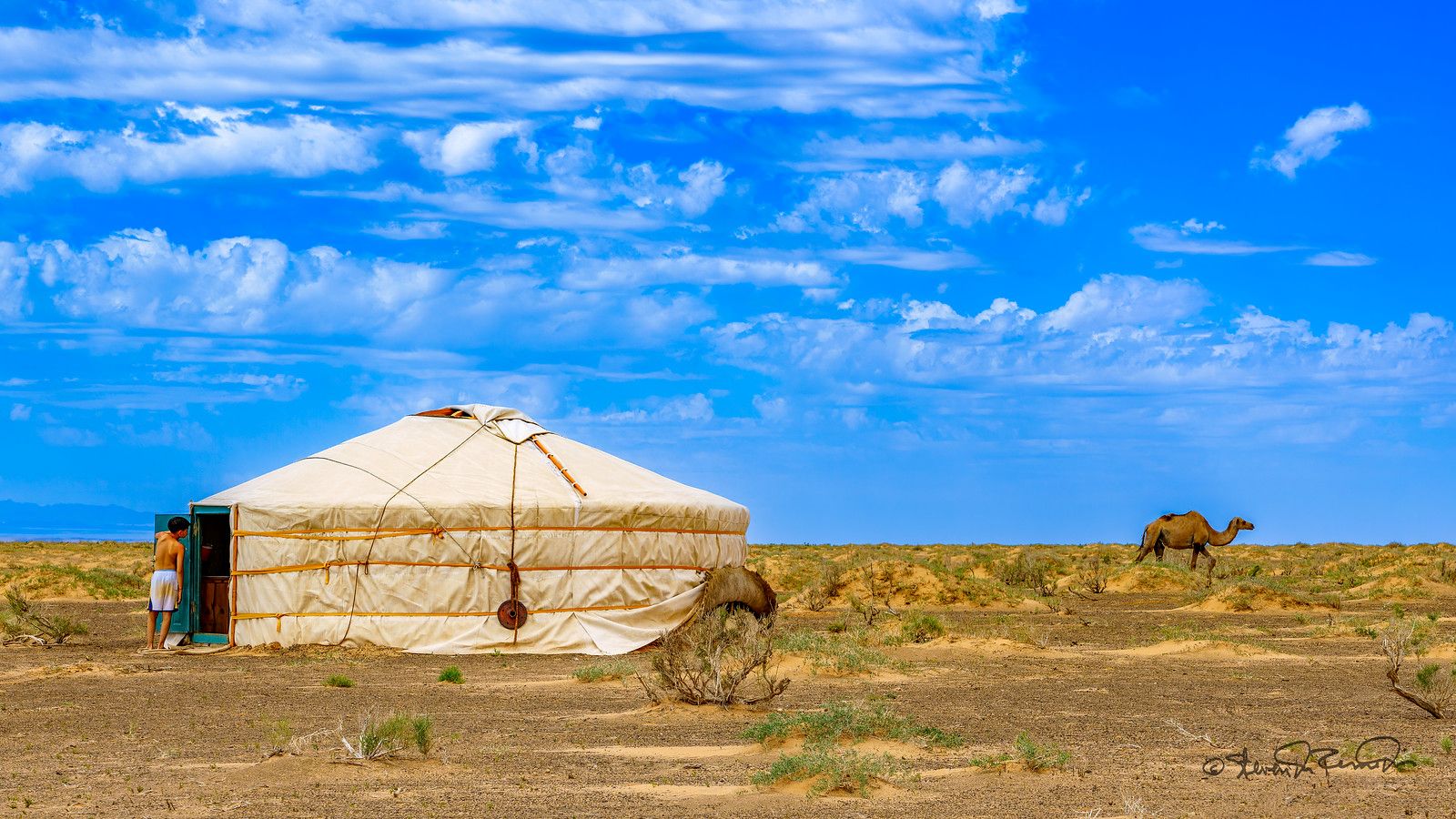 Spend the night in the Gobi Desert while on a motorcycle tour of Mongolia