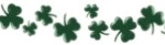 line with small dark green shamrocks