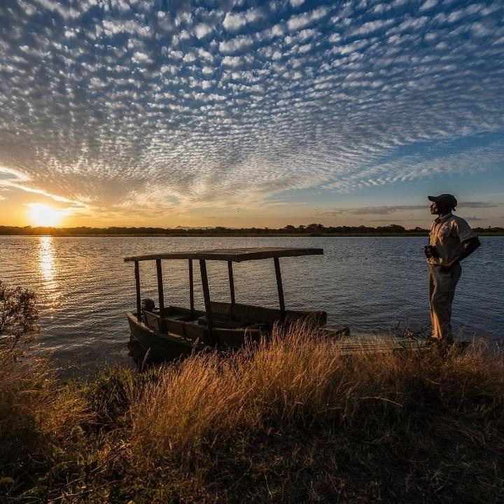 Sunset over the Shire River in Liwonde National Park