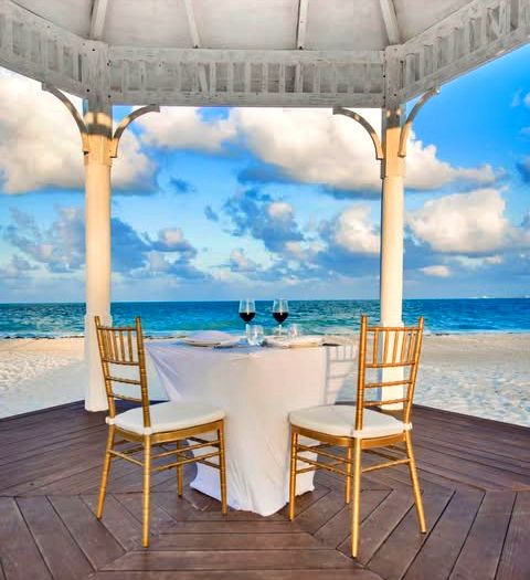 Wedding with a gazebo on the beach