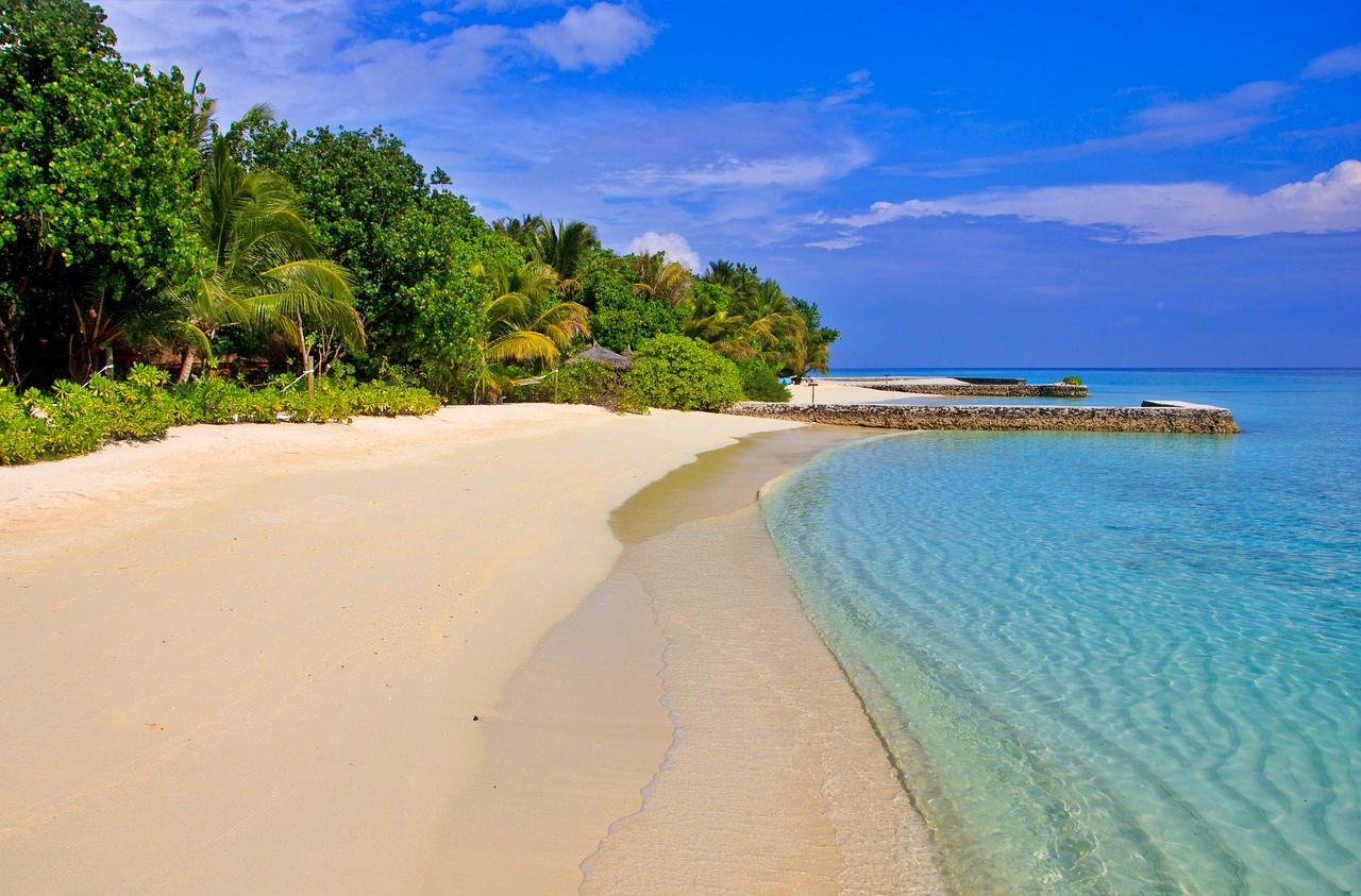 Warm sunny January in the Maldives