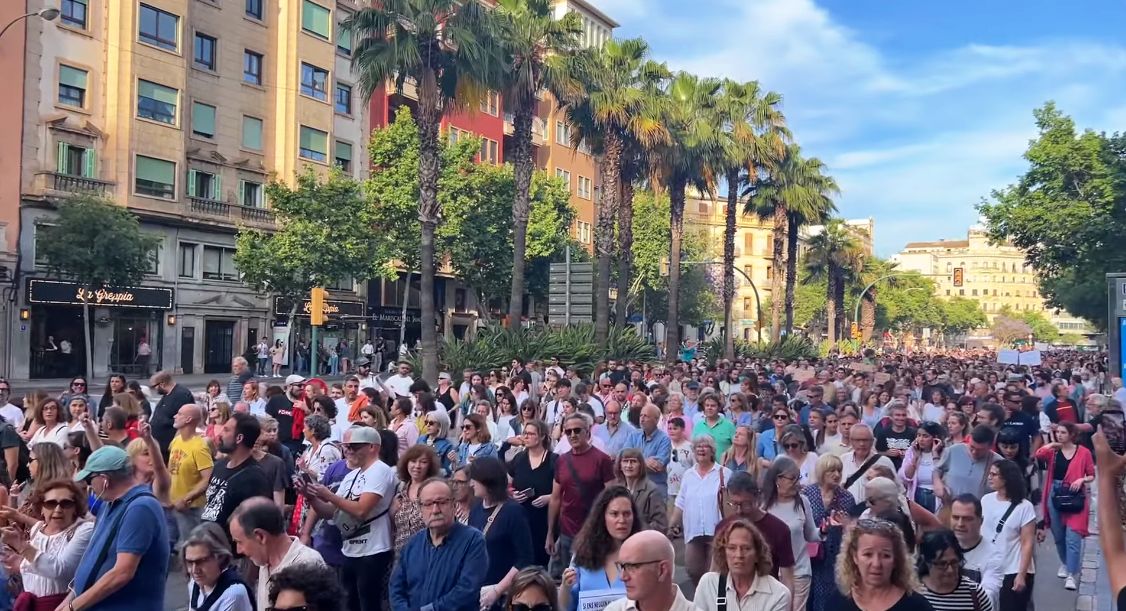 Locals protest overtourism in Mallorca, Spain
