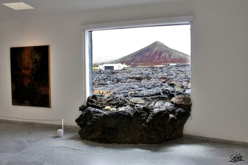 Lava seems to flow into the home
