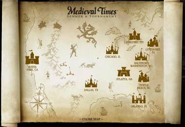 medieval times locations