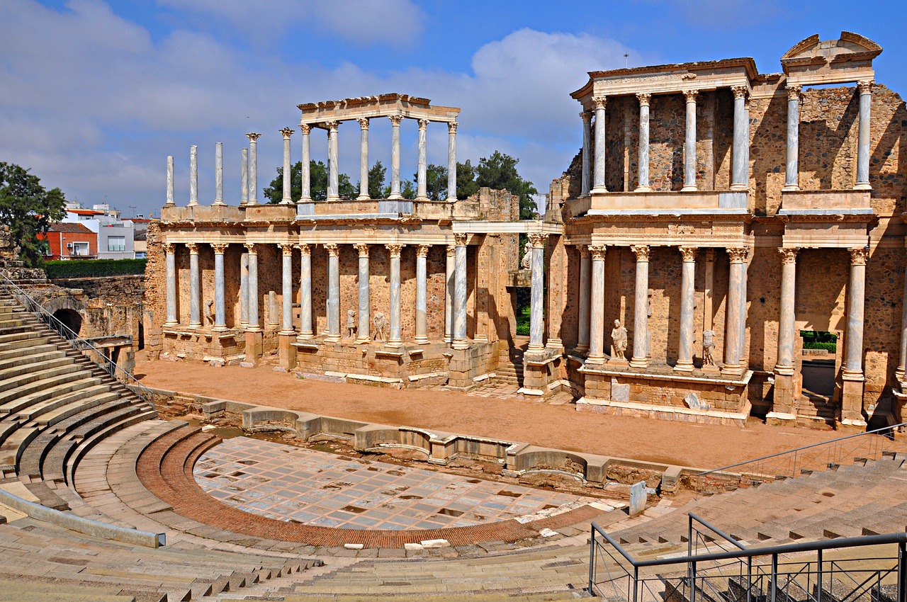 Roman ruins in Merida, Extremadura, Spain
