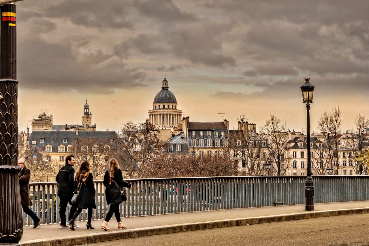 Walking in Paris, France