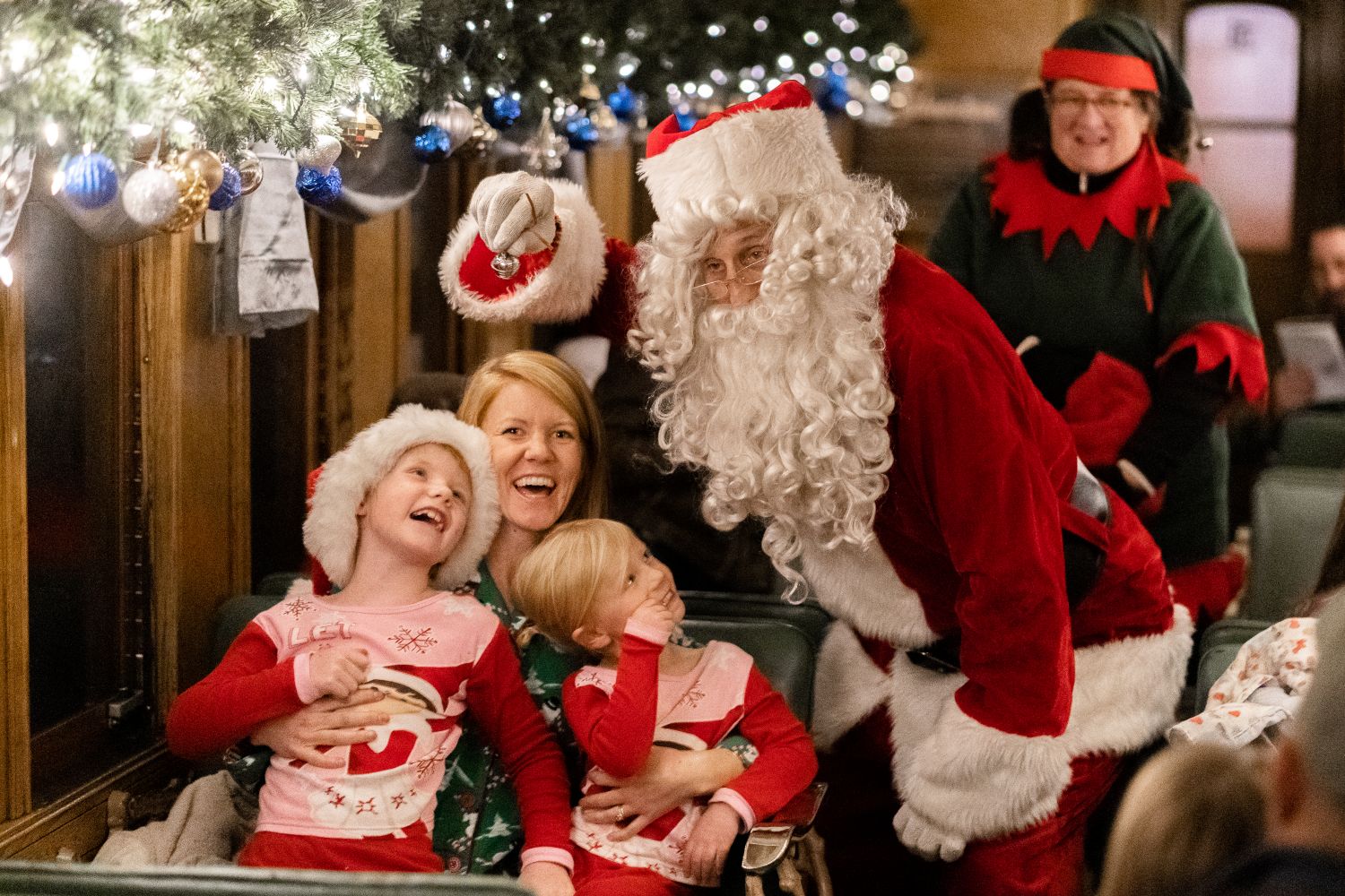 Santa onboard the Polar Express