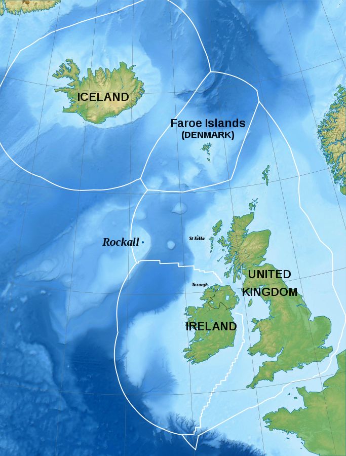 Map showing location of Rockall
