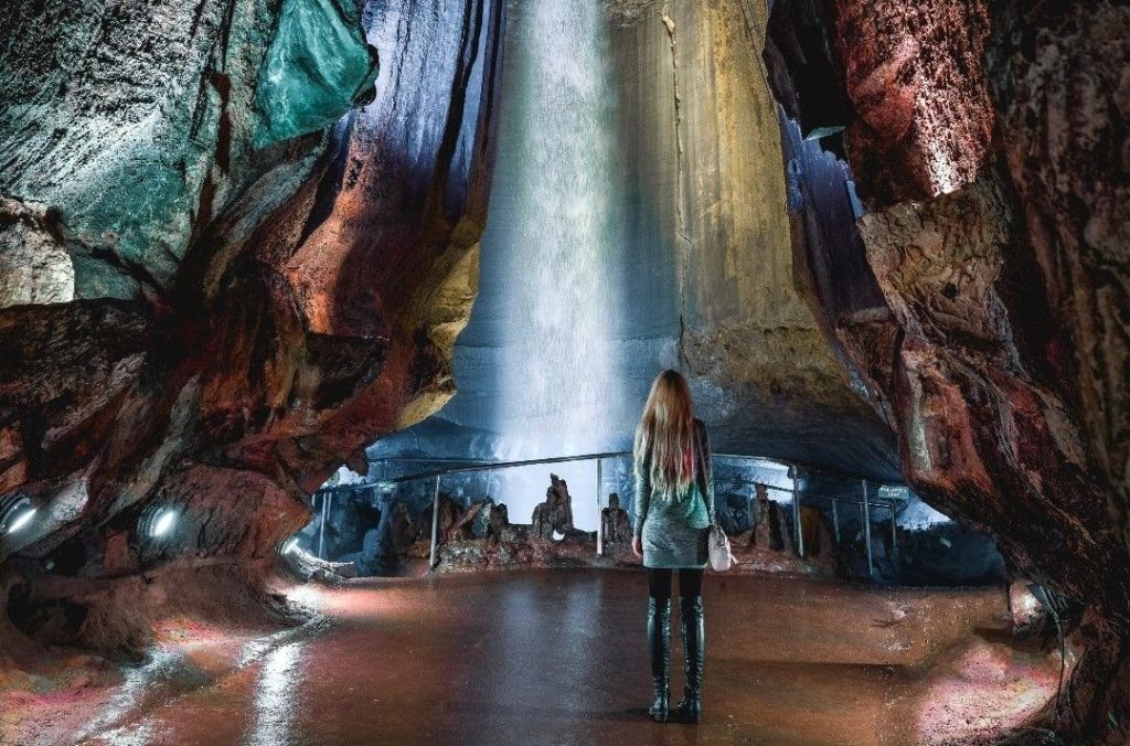 Ruby Falls Cave beneath Lookout Mountain in Chattanooga, Tennessee