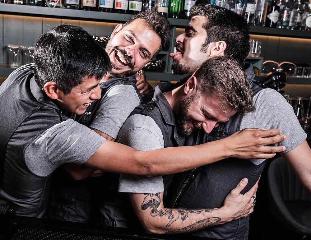 Happy mixologists at Sips