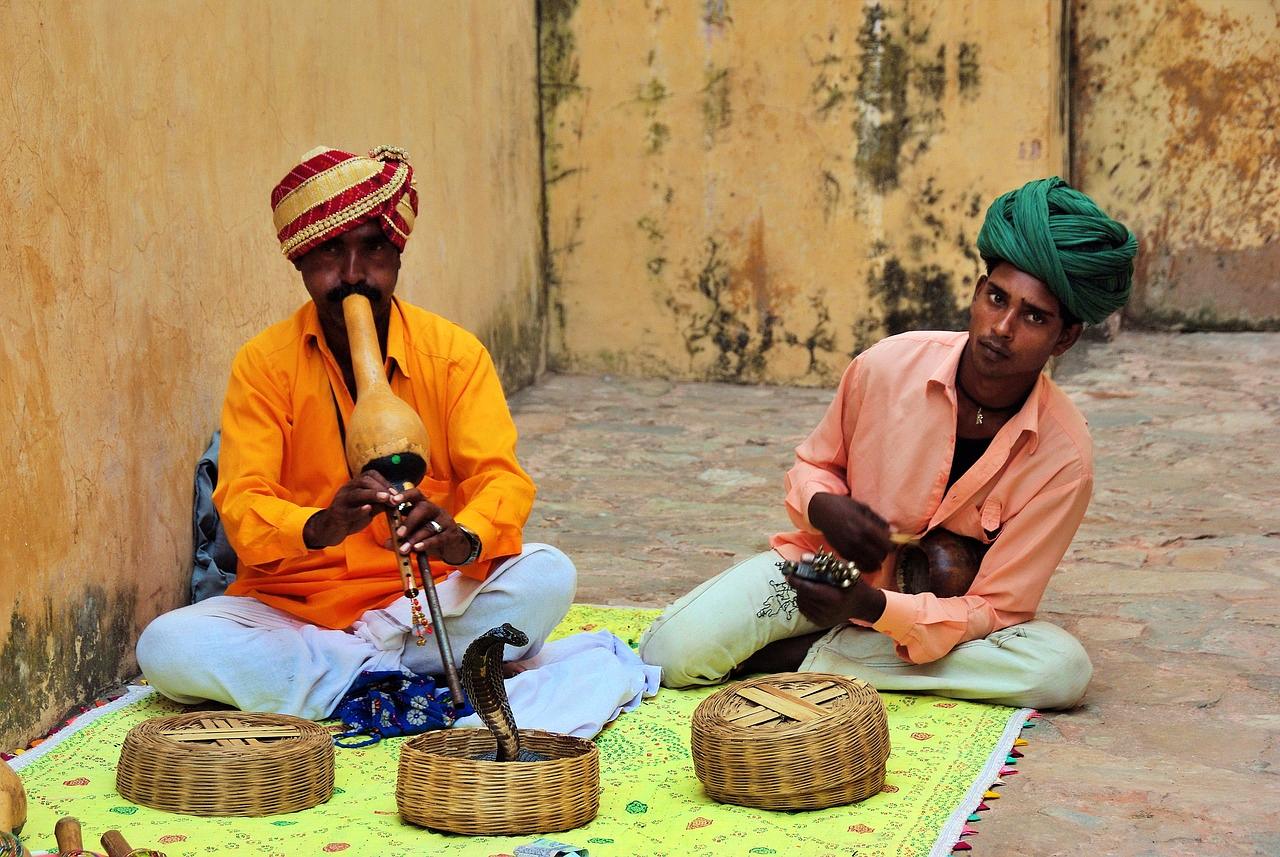 Snake charmer, India