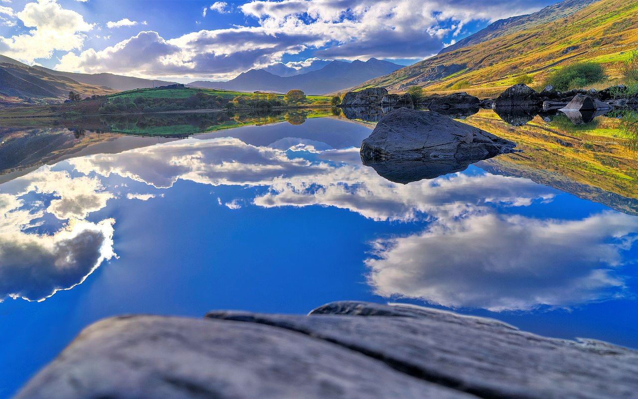 Lake in Snowdonia National Park, United Kingdom