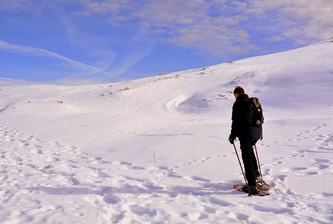 Snowshoeing in Antarctica