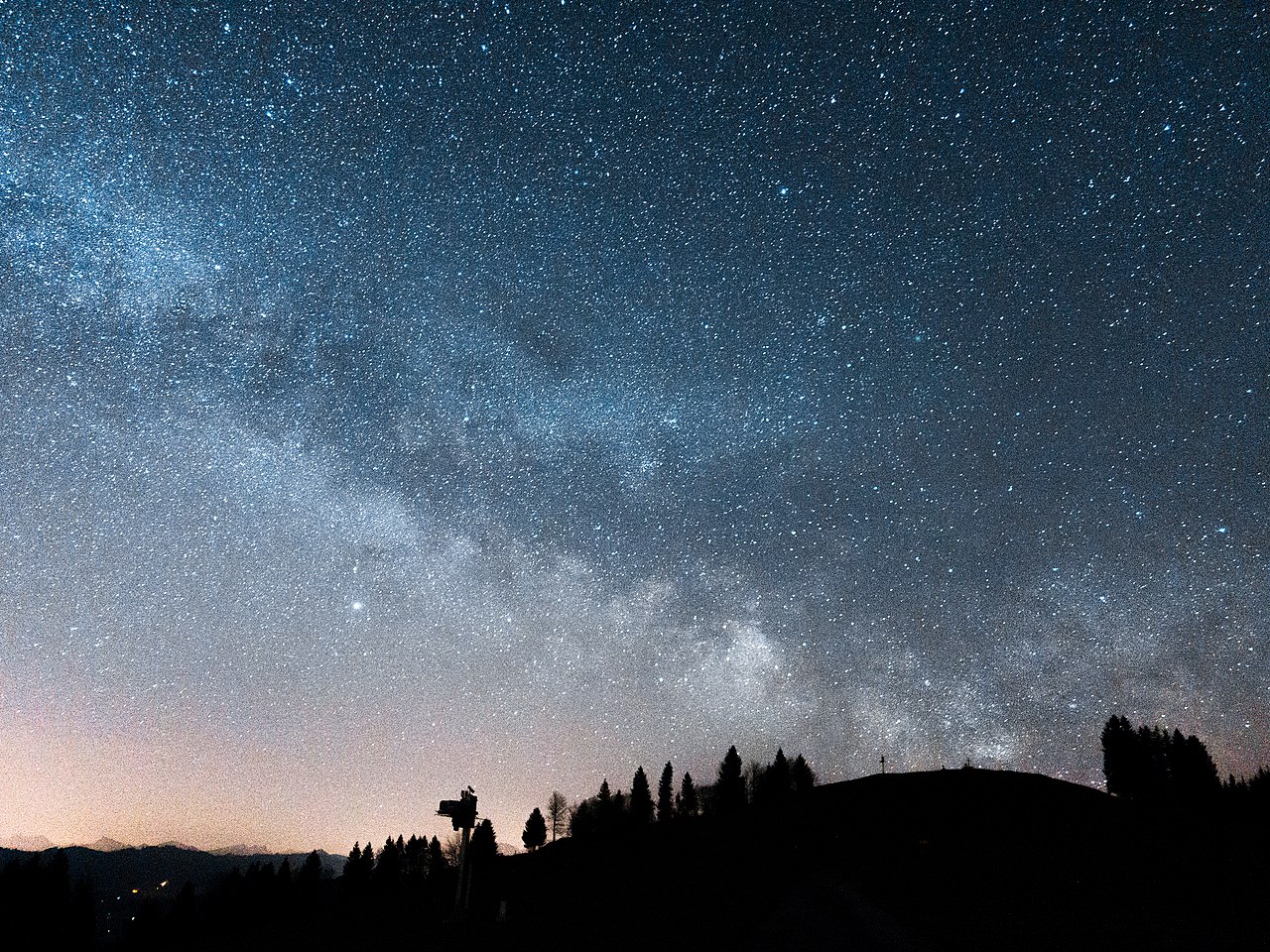Starry sky in Switzerland