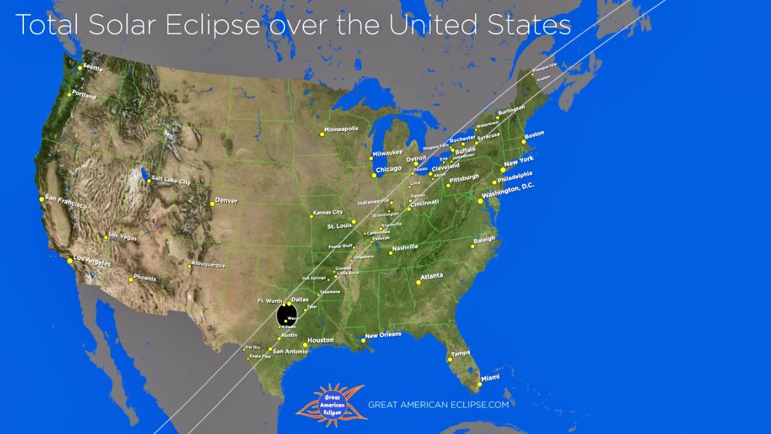 Total solar eclipse in April 2024