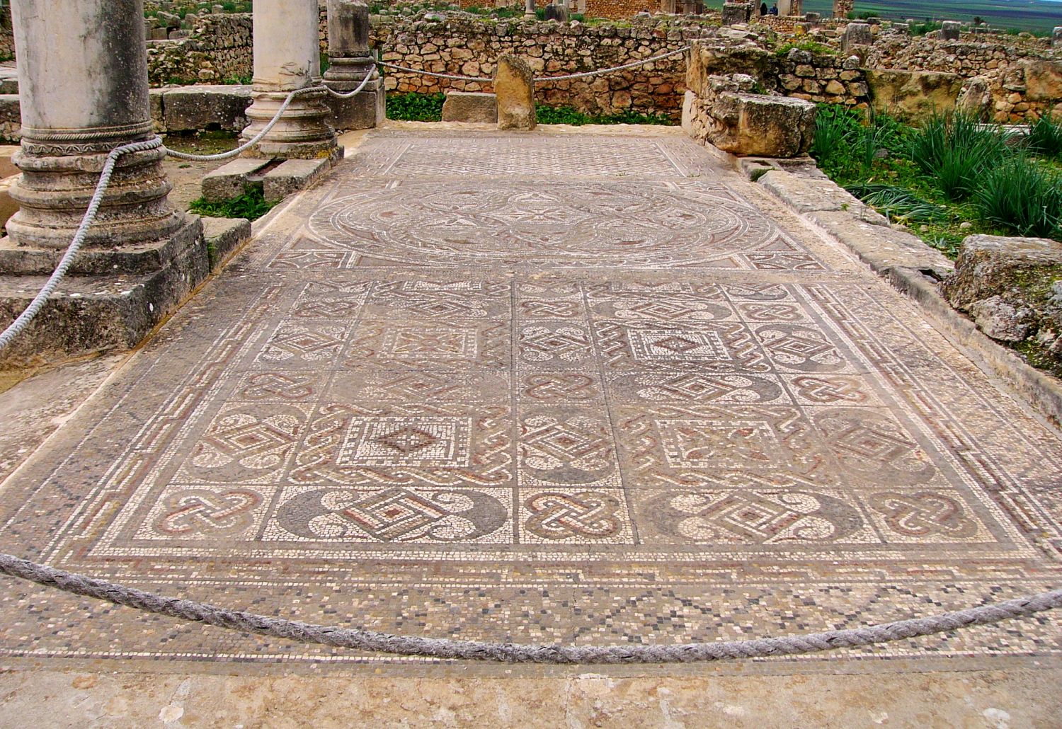Intact mosaic floor in Volubilis