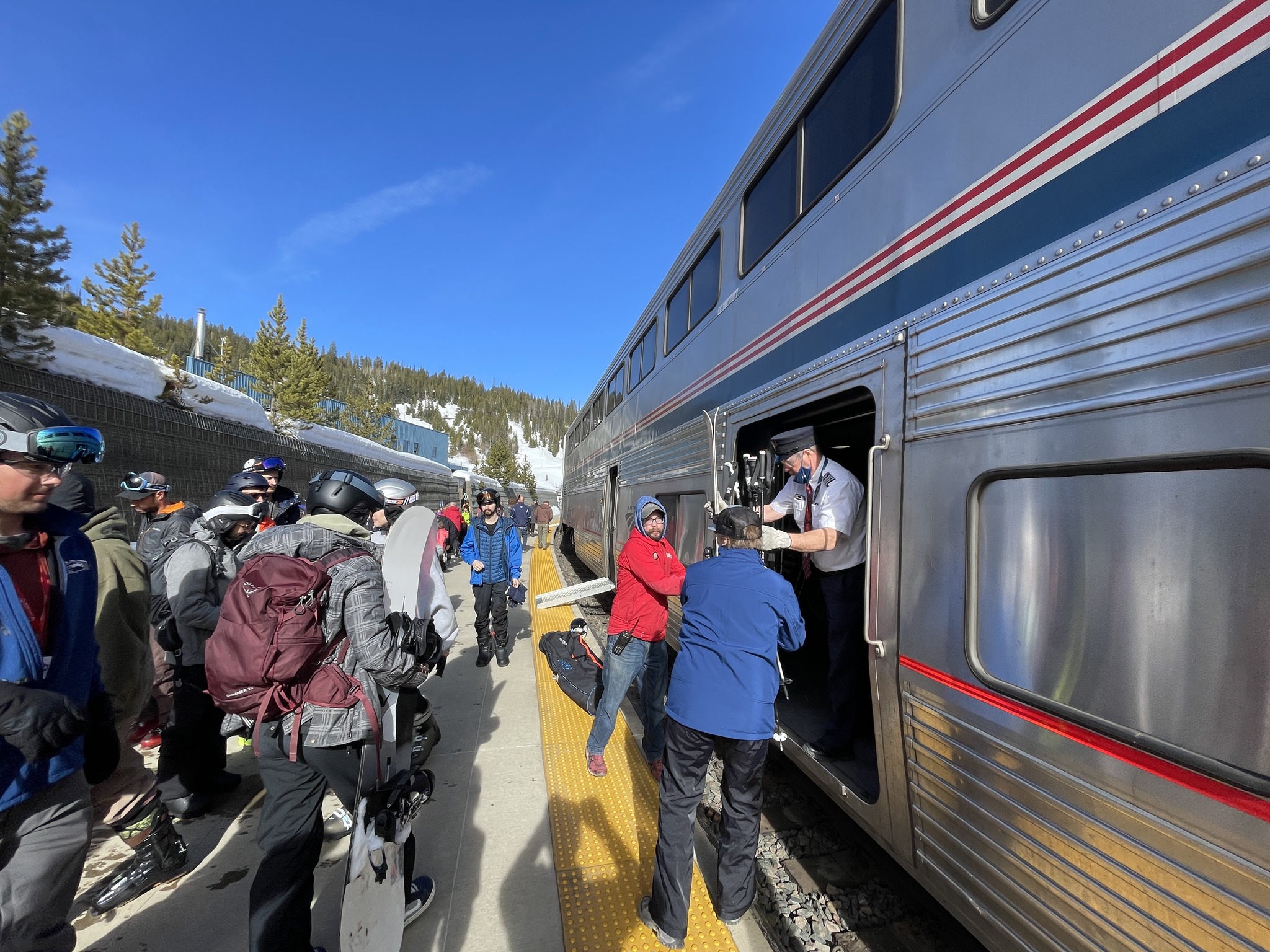 Catching the train