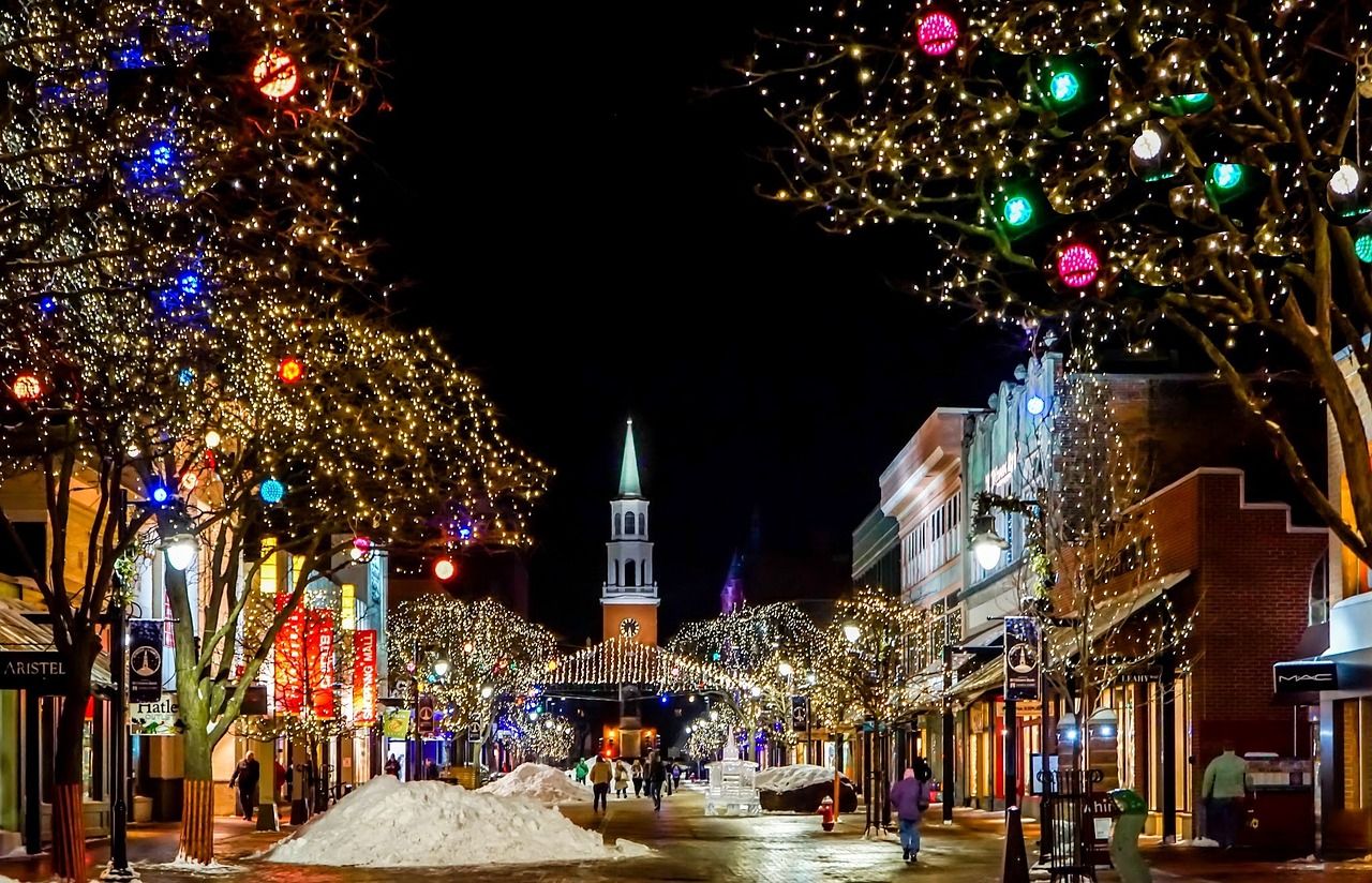 Christmas in Woodstock, Vermont, USA